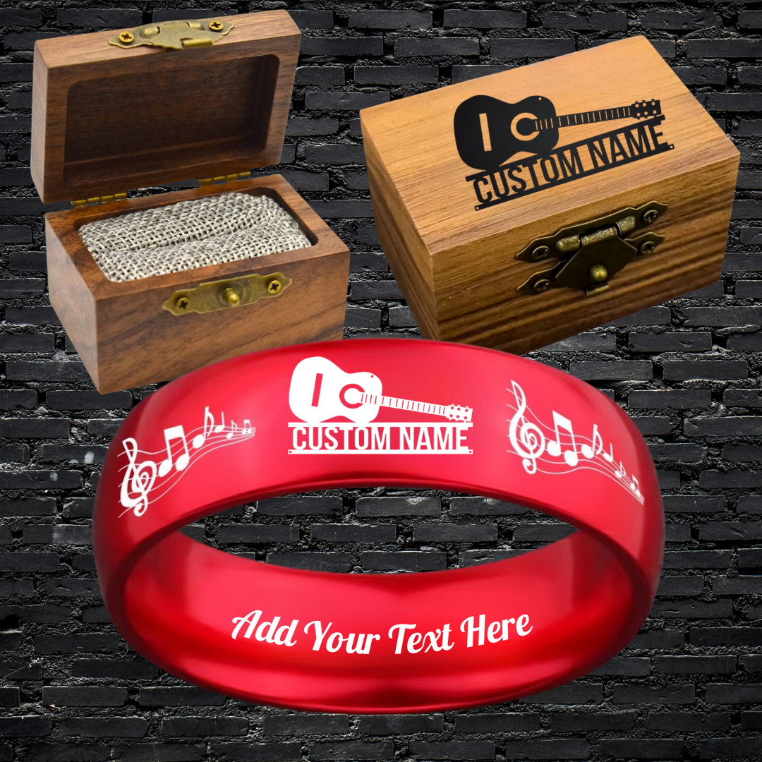 Custom Guitarist Ring Box Set + 3 Bonus Gifts 🎁