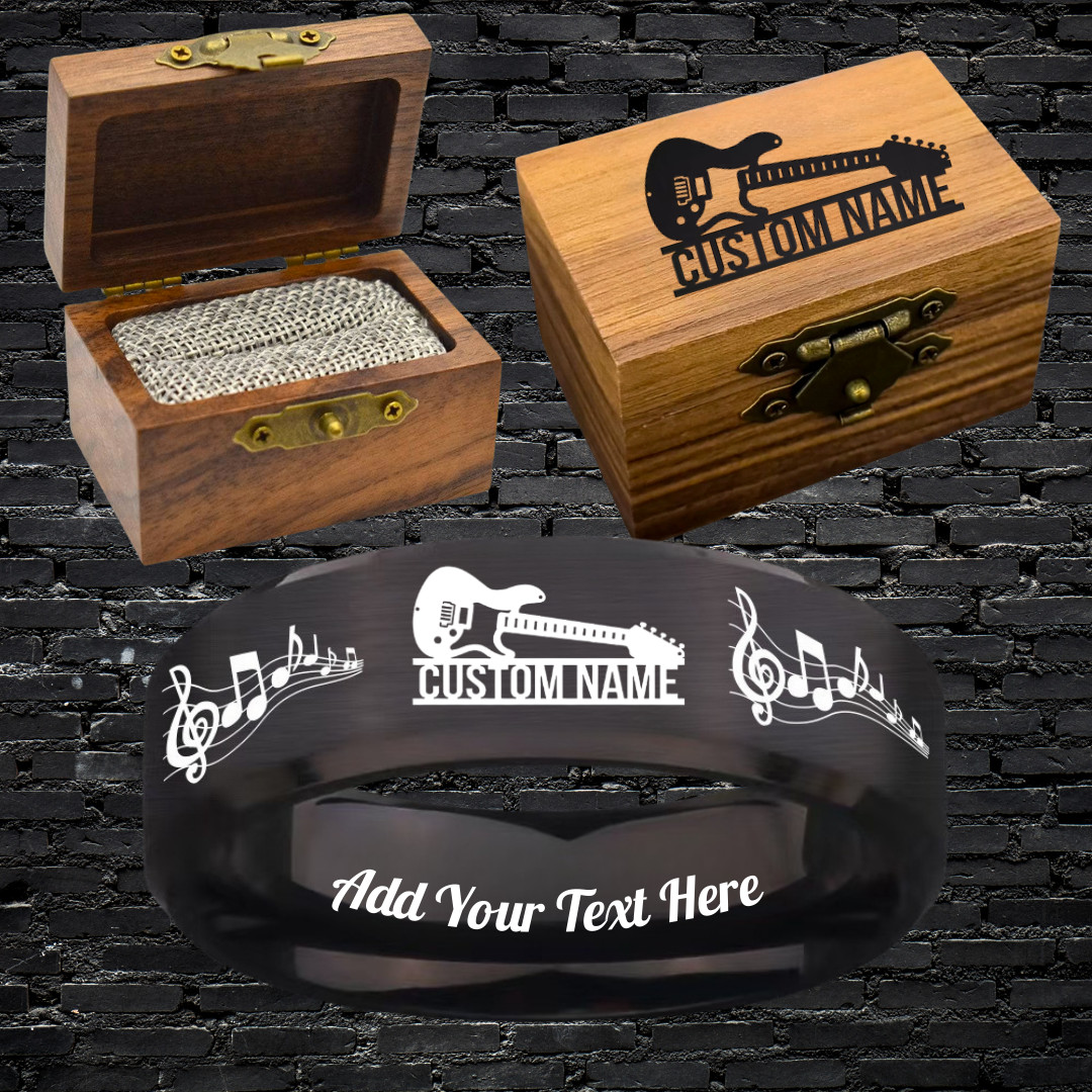 Custom Guitarist Ring Box Set + 3 Bonus Gifts 🎁