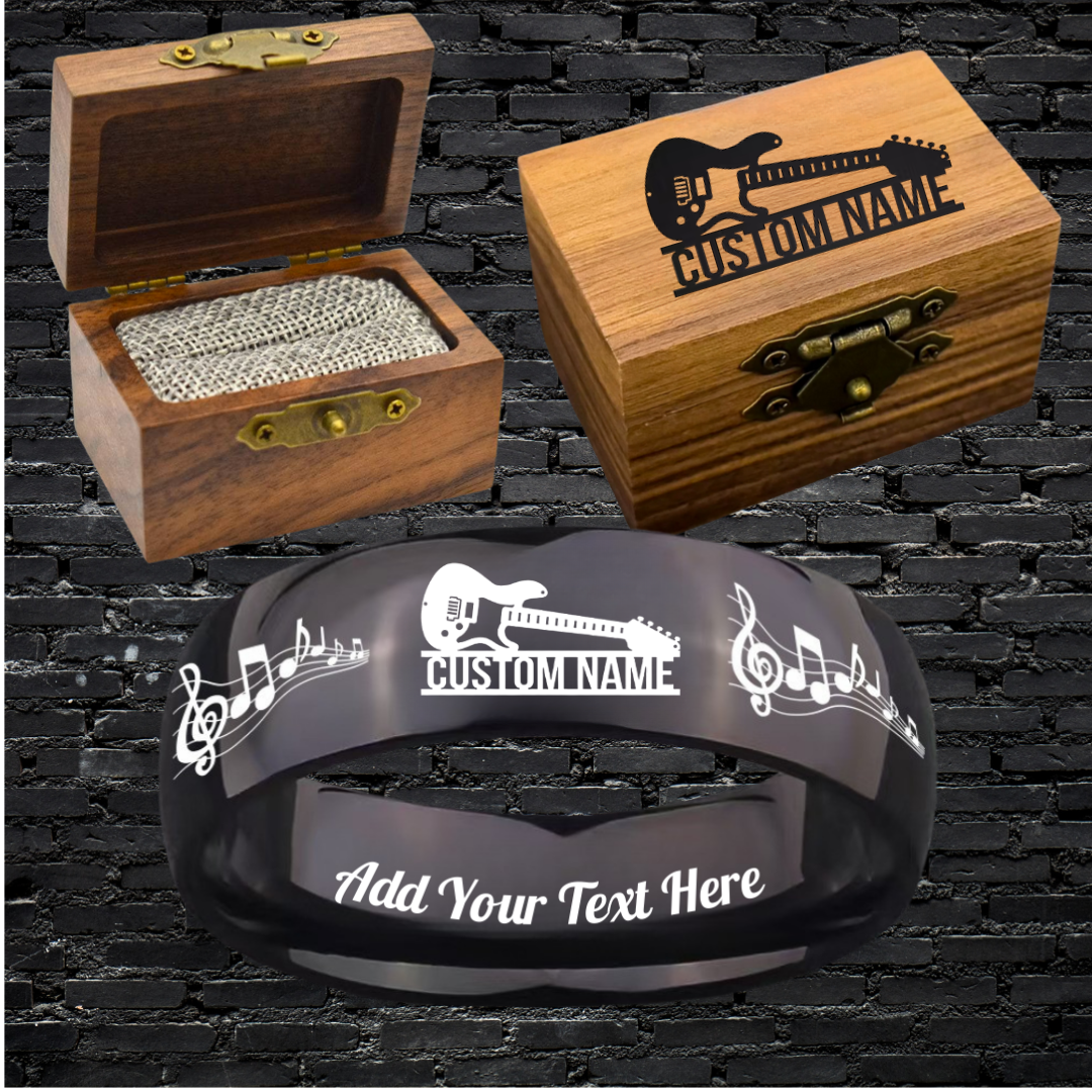 Custom Guitarist Ring Box Set + 3 Bonus Gifts 🎁