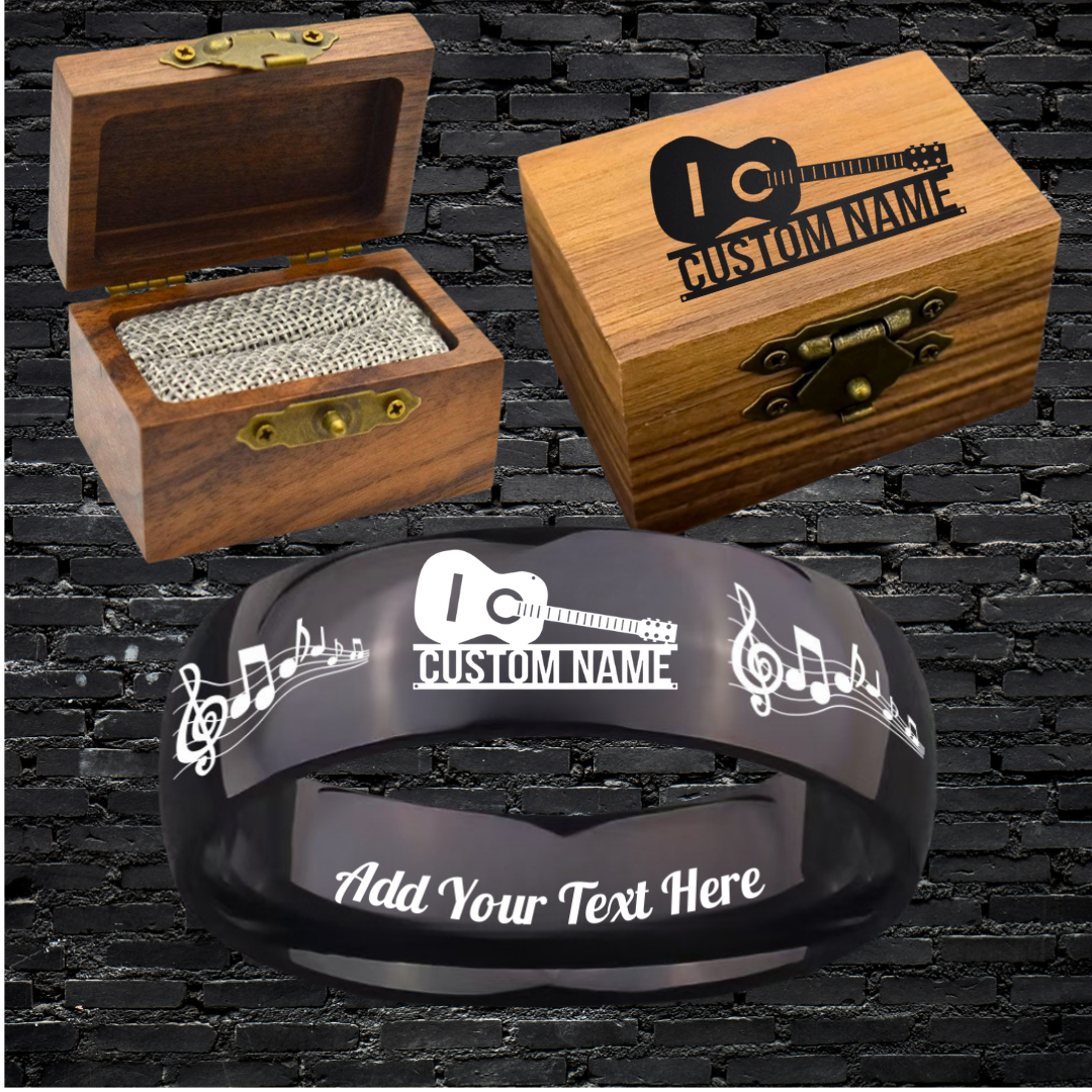 Custom Guitarist Ring Box Set + 3 Bonus Gifts 🎁
