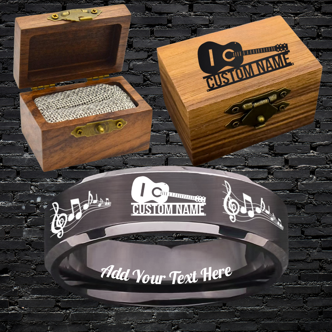 Custom Guitarist Ring Box Set + 3 Bonus Gifts 🎁