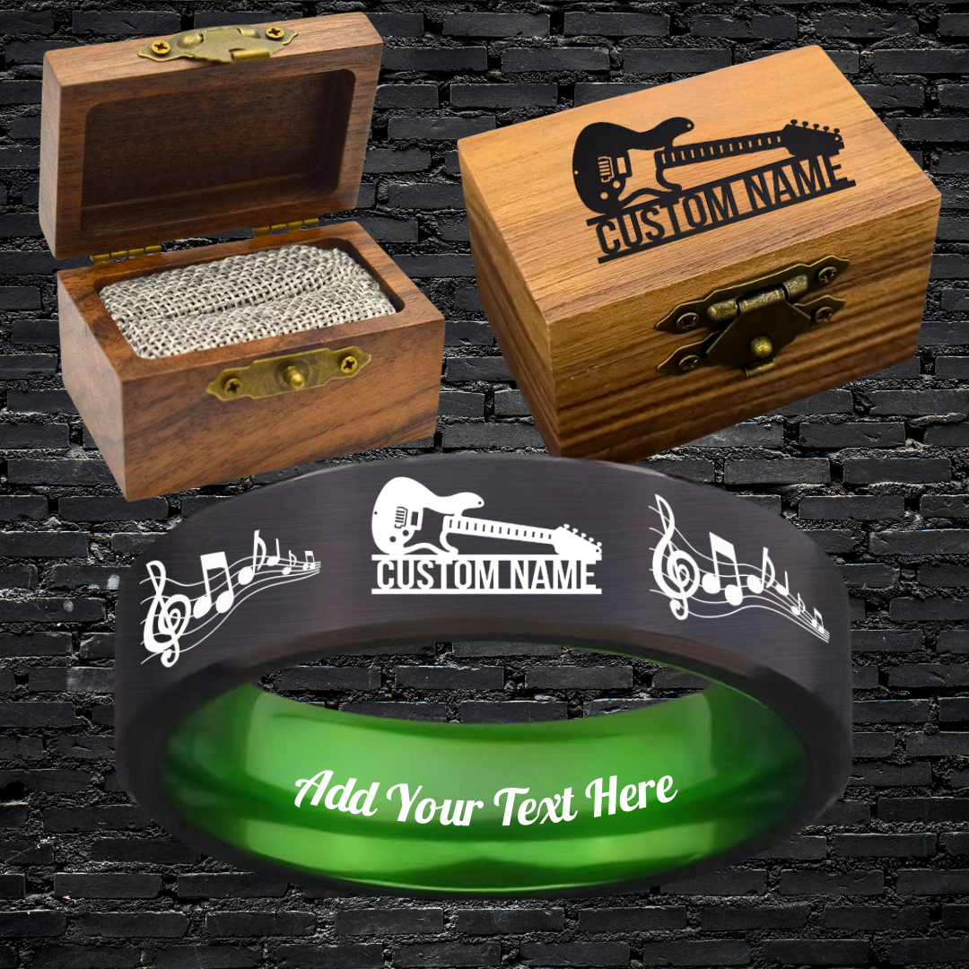Custom Guitarist Ring Box Set + 3 Bonus Gifts 🎁