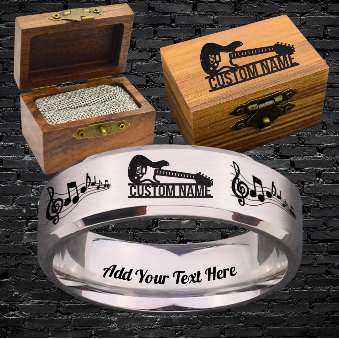Custom Guitarist Ring Box Set + 3 Bonus Gifts 🎁
