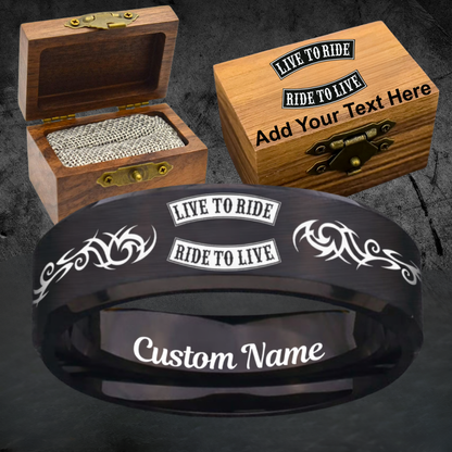 Personalized HD Biker Ring Box Set + 3 Free Gifts