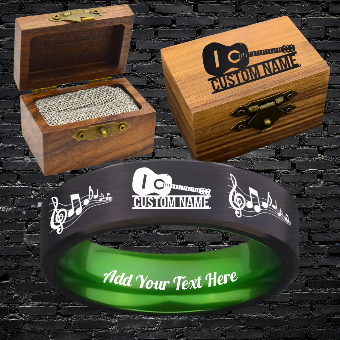 Custom Guitarist Ring Box Set + 3 Bonus Gifts 🎁
