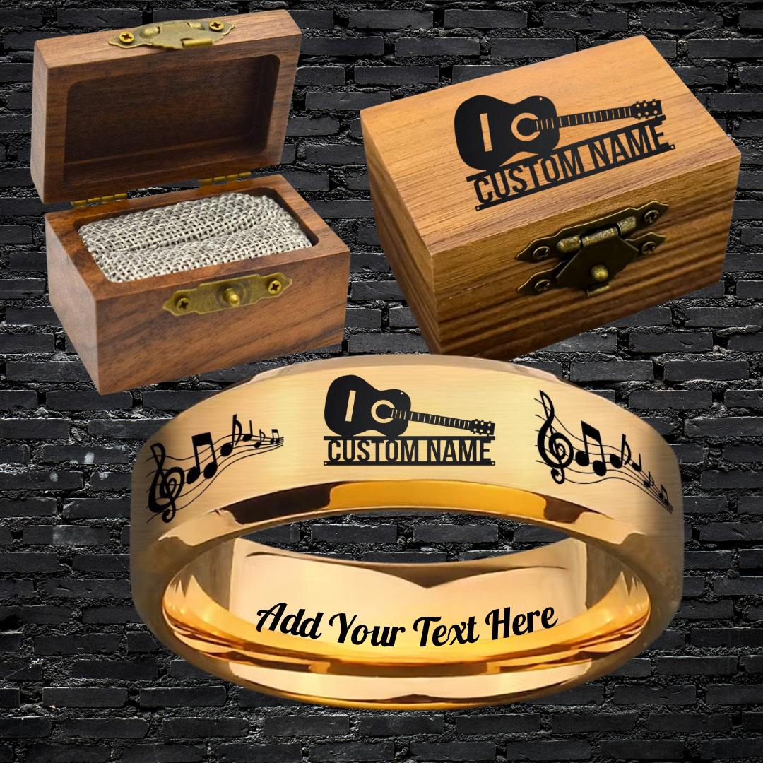 Custom Guitarist Ring Box Set + 3 Bonus Gifts 🎁