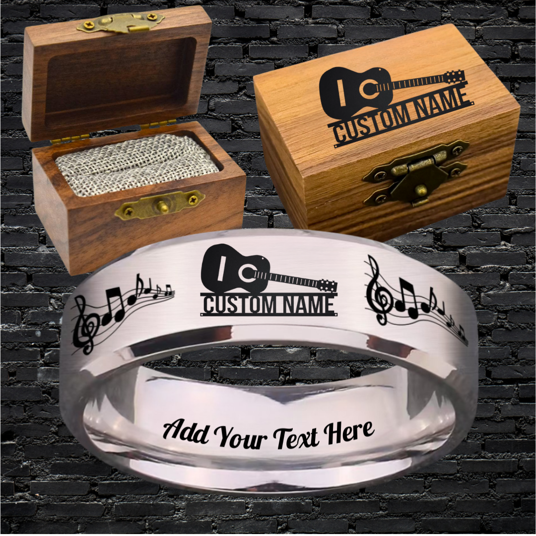 Custom Guitarist Ring Box Set + 3 Bonus Gifts 🎁