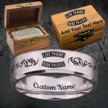 Personalized HD Biker Ring Box Set + 3 Free Gifts