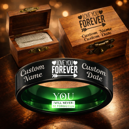 Memorial Ring + Engraved Wood Box + Free Bracelet 🎁