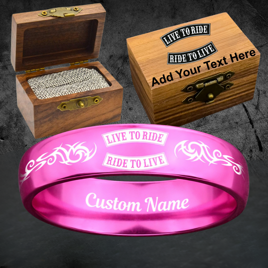 Personalized HD Biker Ring Box Set + 3 Free Gifts