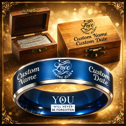 Memorial Ring + Engraved Wood Box + Free Bracelet 🎁