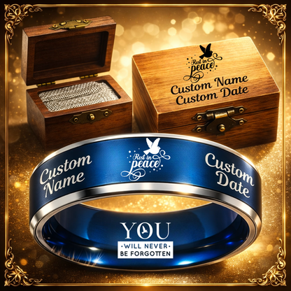 Memorial Ring + Engraved Wood Box + Free Bracelet 🎁