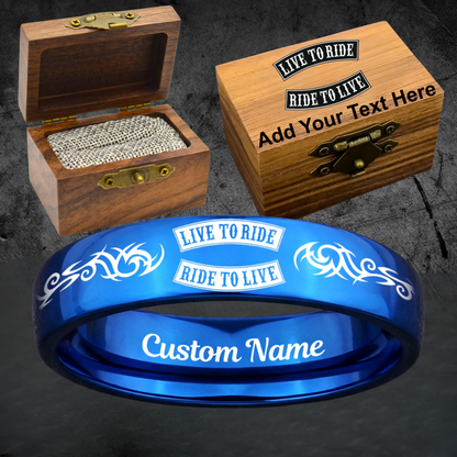 Personalized HD Biker Ring Box Set + 3 Free Gifts
