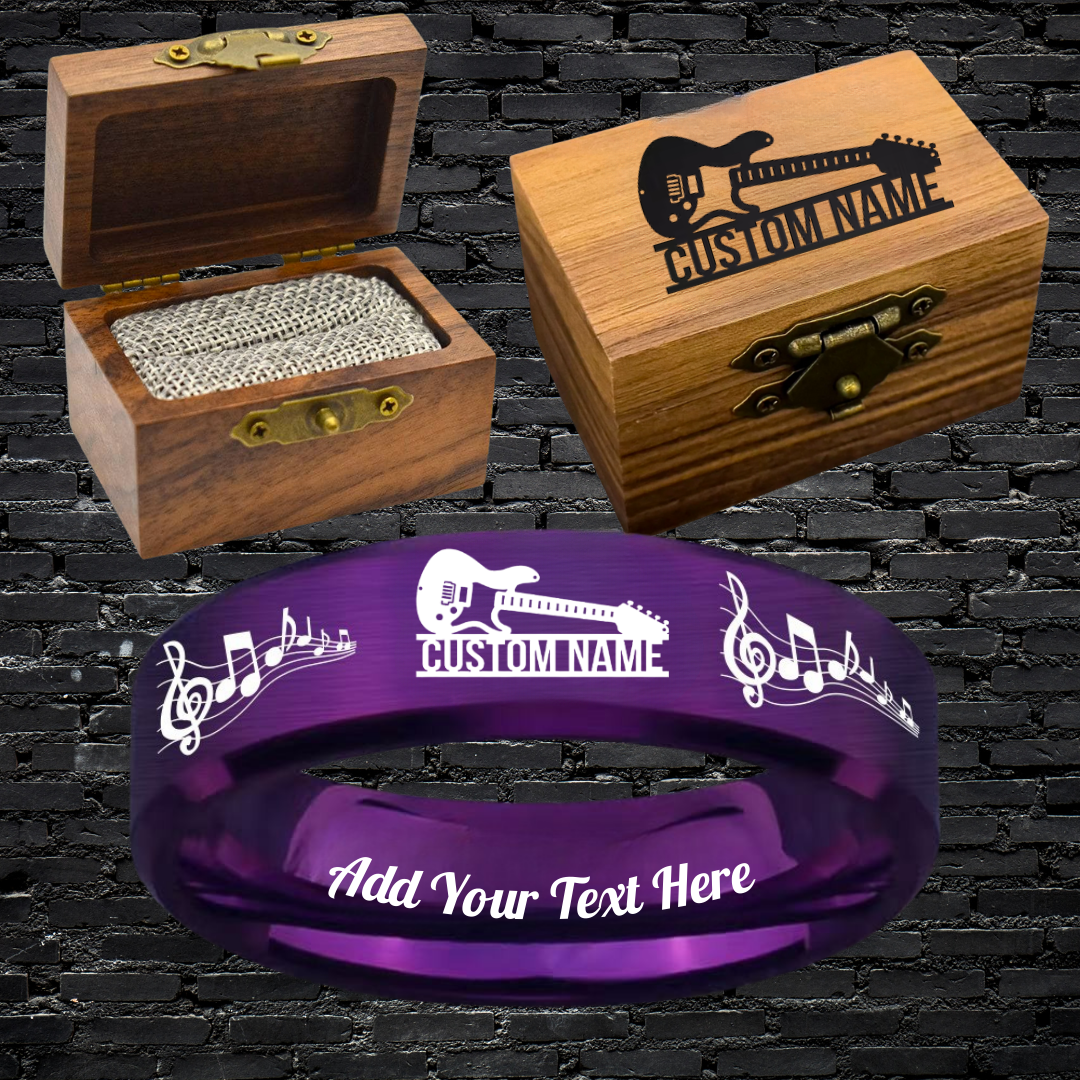 Custom Guitarist Ring Box Set + 3 Bonus Gifts 🎁