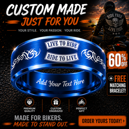 Biker Ring 😎 Today 60% Off + Free Bracelet! 🎁