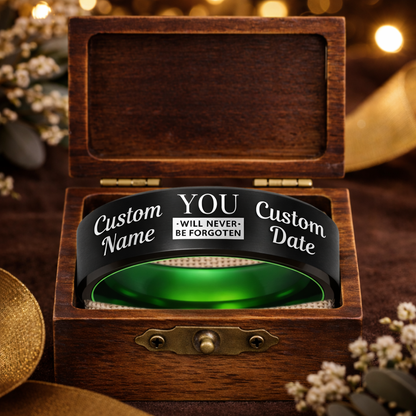 Memorial Ring + Engraved Wood Box + Free Bracelet 🎁