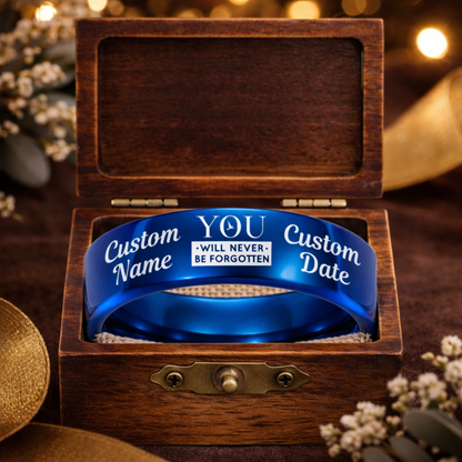 Memorial Ring + Engraved Wood Box + Free Bracelet 🎁