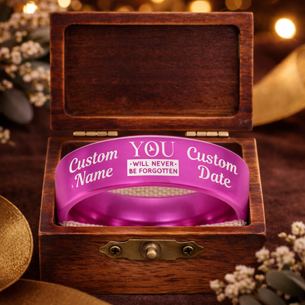 Memorial Ring + Engraved Wood Box + Free Bracelet 🎁
