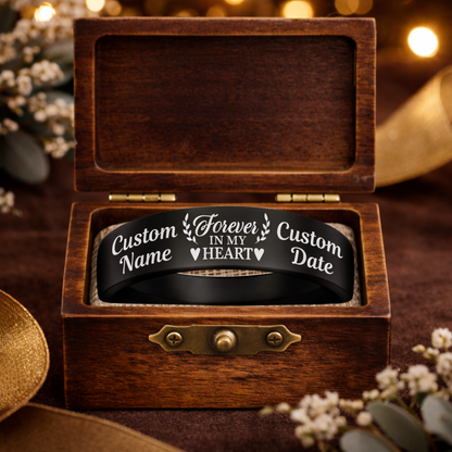 Memorial Ring + Engraved Wood Box + Free Bracelet 🎁