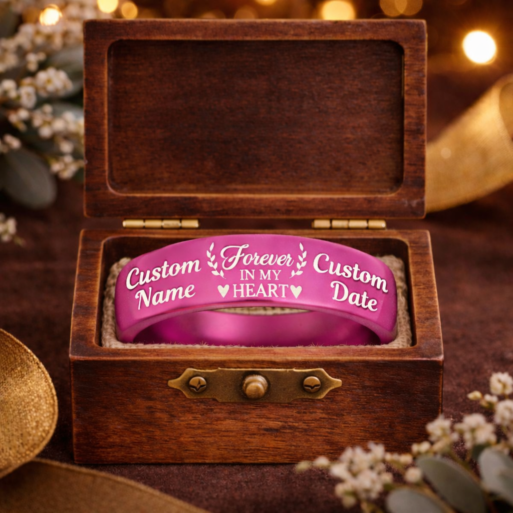 Memorial Ring + Engraved Wood Box + Free Bracelet 🎁