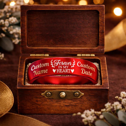 Memorial Ring + Engraved Wood Box + Free Bracelet 🎁