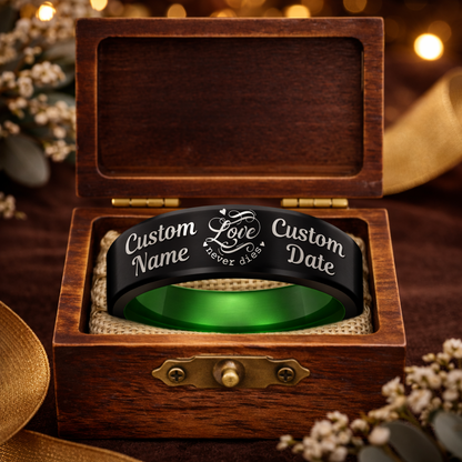 Memorial Ring + Engraved Wood Box + Free Bracelet 🎁