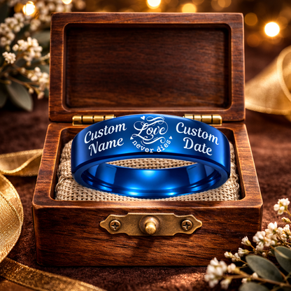 Memorial Ring + Engraved Wood Box + Free Bracelet 🎁