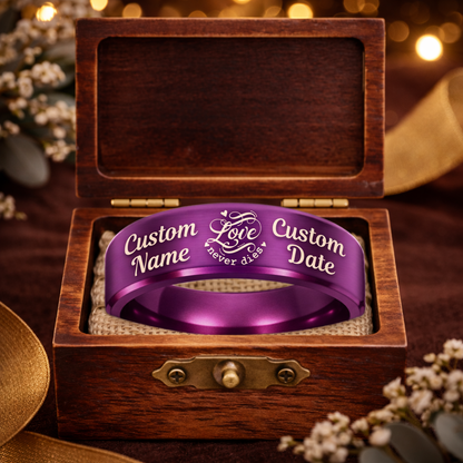 Memorial Ring + Engraved Wood Box + Free Bracelet 🎁