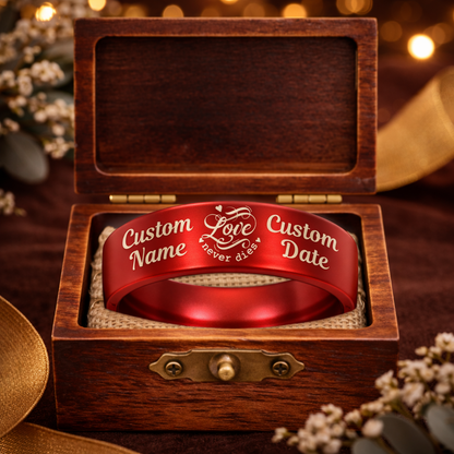 Memorial Ring + Engraved Wood Box + Free Bracelet 🎁