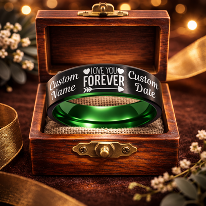 Memorial Ring + Engraved Wood Box + Free Bracelet 🎁