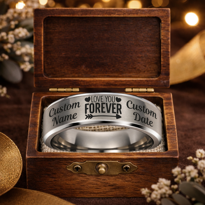 Memorial Ring + Engraved Wood Box + Free Bracelet 🎁