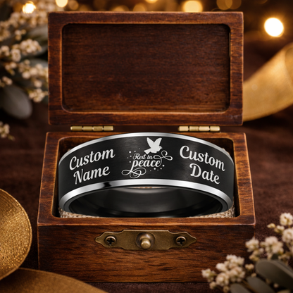 Memorial Ring + Engraved Wood Box + Free Bracelet 🎁