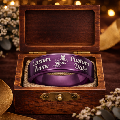 Memorial Ring + Engraved Wood Box + Free Bracelet 🎁
