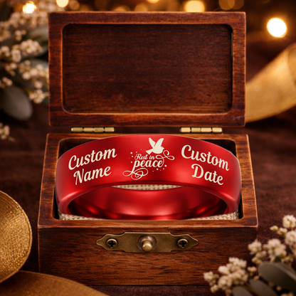 Memorial Ring + Engraved Wood Box + Free Bracelet 🎁