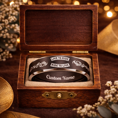 Personalized HD Biker Ring Box Set + 3 Free Gifts