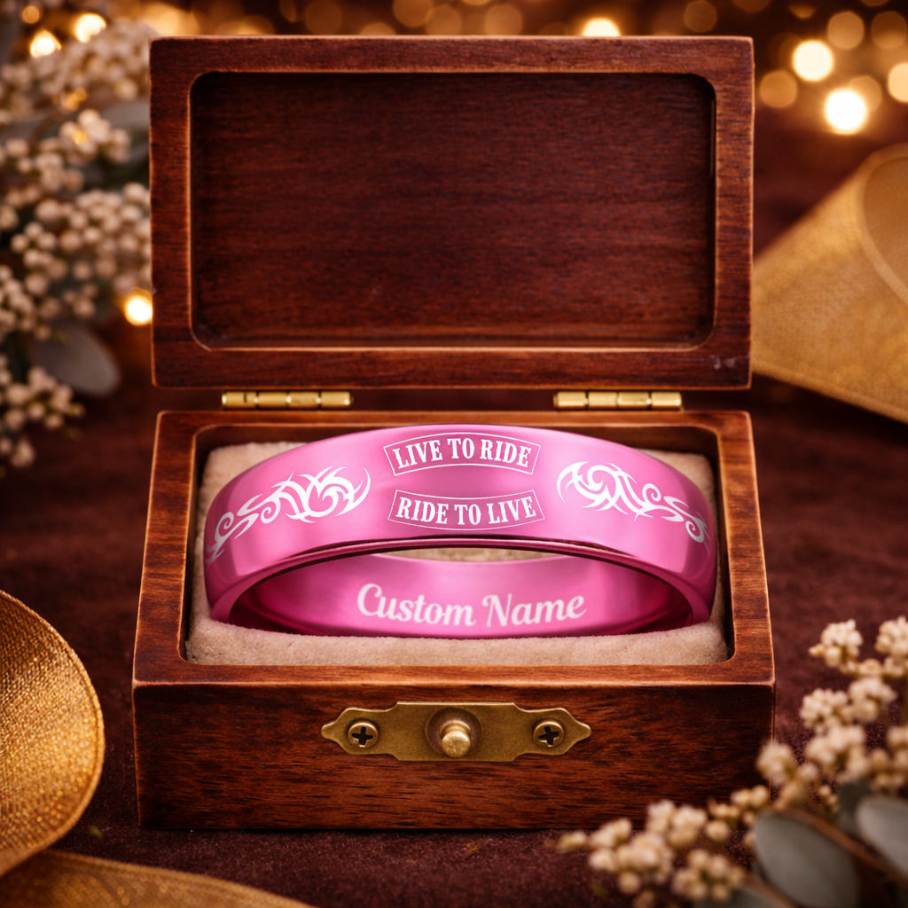 Personalized HD Biker Ring Box Set + 3 Free Gifts