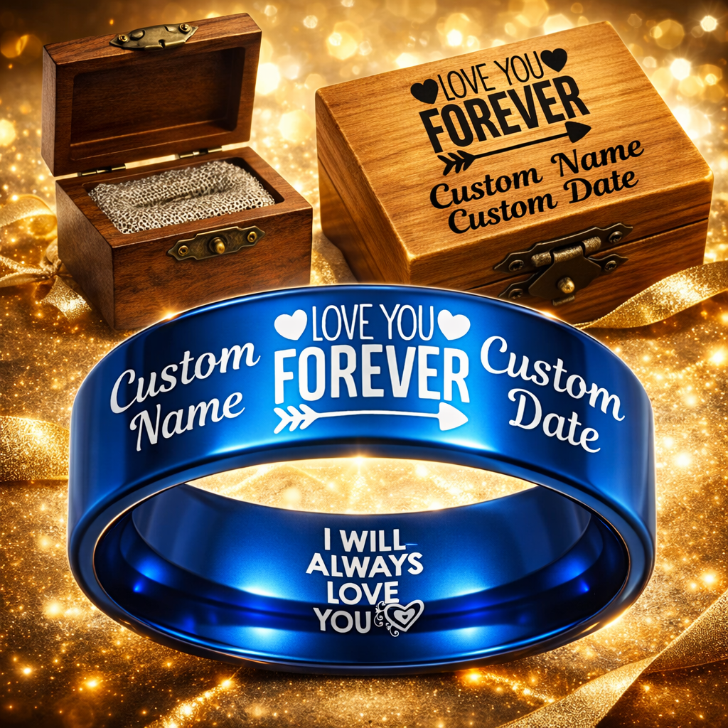 Memorial Ring + Engraved Wood Box + Free Bracelet 🎁