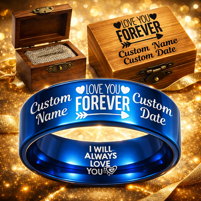 Memorial Ring + Engraved Wood Box + Free Bracelet 🎁