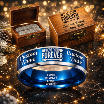 Memorial Ring + Engraved Wood Box + Free Bracelet 🎁