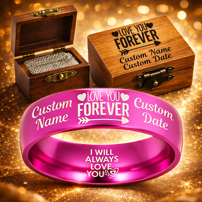 Memorial Ring + Engraved Wood Box + Free Bracelet 🎁