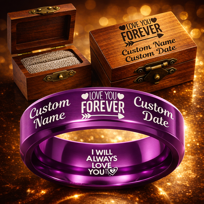 Memorial Ring + Engraved Wood Box + Free Bracelet 🎁