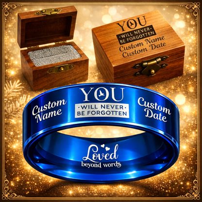 Memorial Ring + Engraved Wood Box + Free Bracelet 🎁